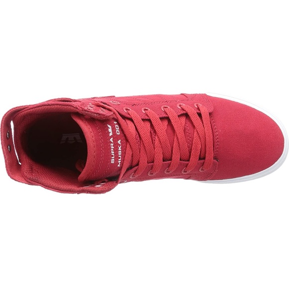 RELISTED. Supra Skytops Express Tuf womens red canvas pair high top sneakers 7 - Picture 4 of 10